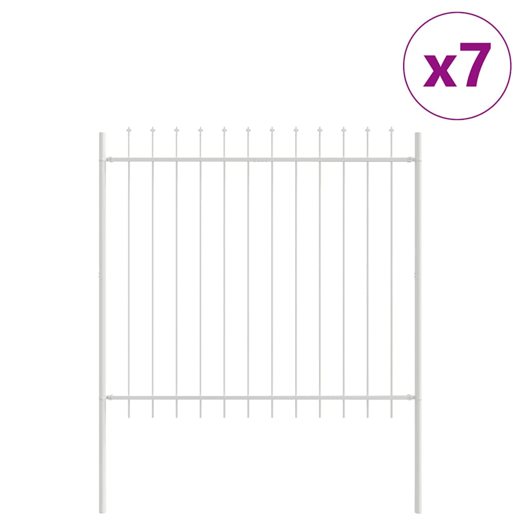 Tuinhek 7 pcs Wit 11,9 x 1,5 m Poedercoating staal