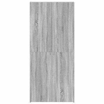 Schoenenkast met plank Grijs 80 x 35.5 x 180 cm Bewerkt hout