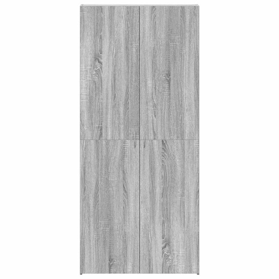 Schoenenkast met plank Grijs 80 x 35.5 x 180 cm Bewerkt hout