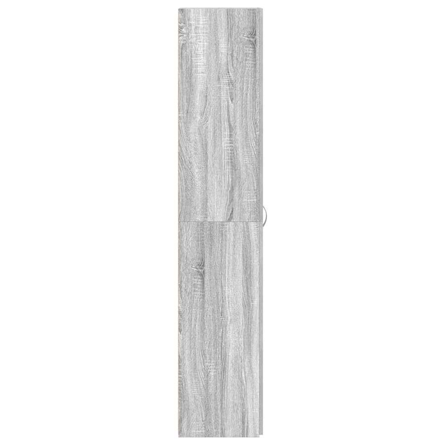 Schoenenkast met plank Grijs 80 x 35.5 x 180 cm Bewerkt hout