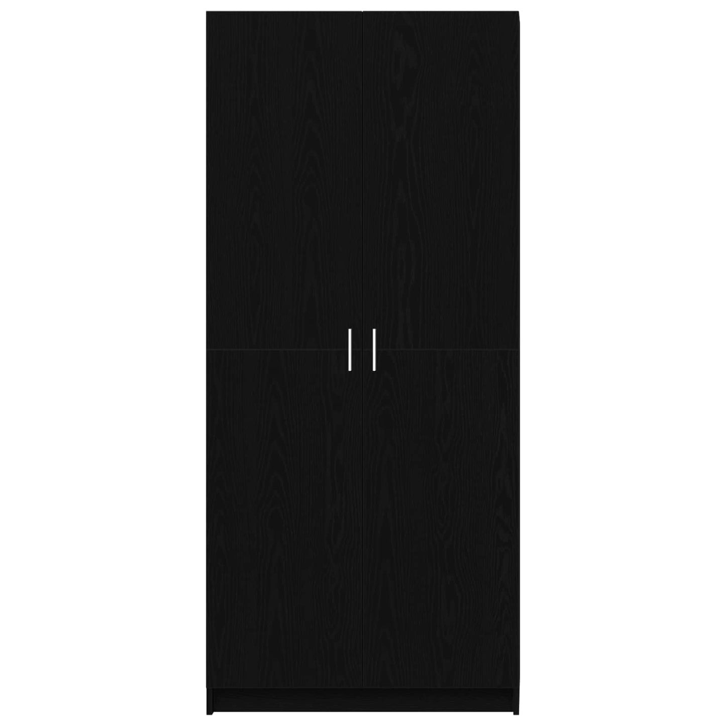 Kledingkast Zwart Eiken 80 x 50,5 x 180 cm Bewerkt hout