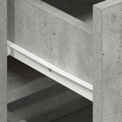 Dressoir met lade Beton Grijs 120 x 36 x 69 cm Bewerkt hout