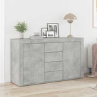 Dressoir met lade Beton Grijs 120 x 36 x 69 cm Bewerkt hout