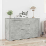 Dressoir 120x36x69 cm beton grijs bewerkt hout