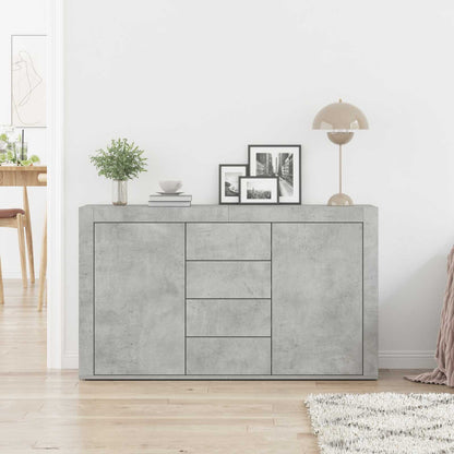 Dressoir met lade Beton Grijs 120 x 36 x 69 cm Bewerkt hout