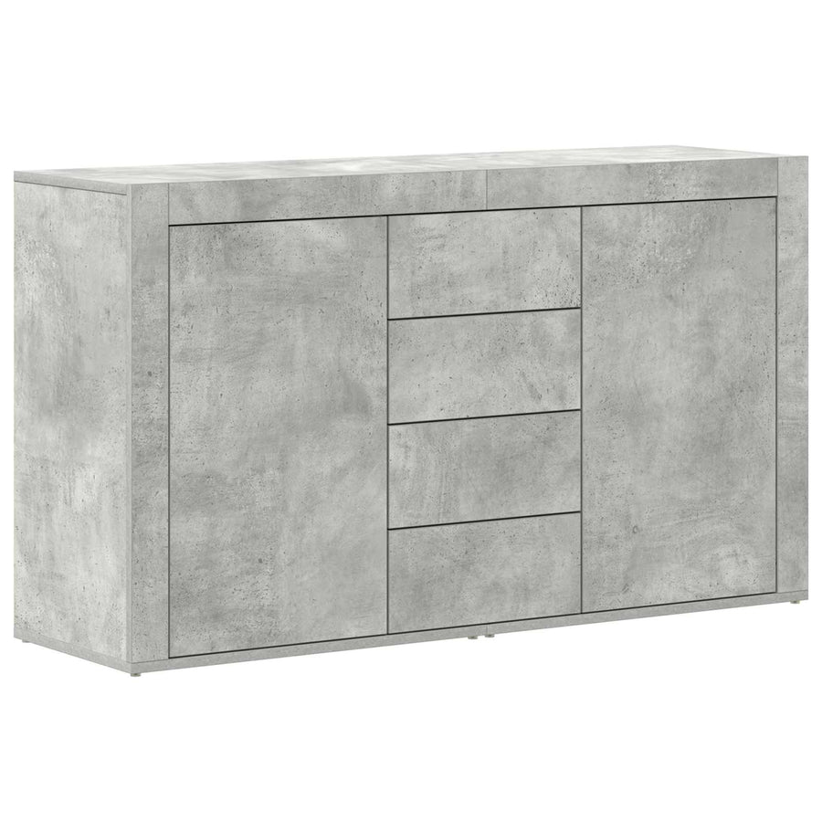 Dressoir met lade Beton Grijs 120 x 36 x 69 cm Bewerkt hout