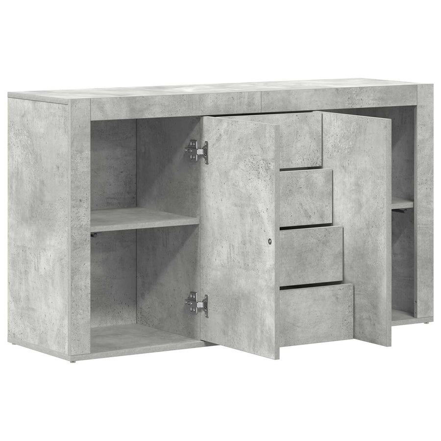 Dressoir met lade Beton Grijs 120 x 36 x 69 cm Bewerkt hout