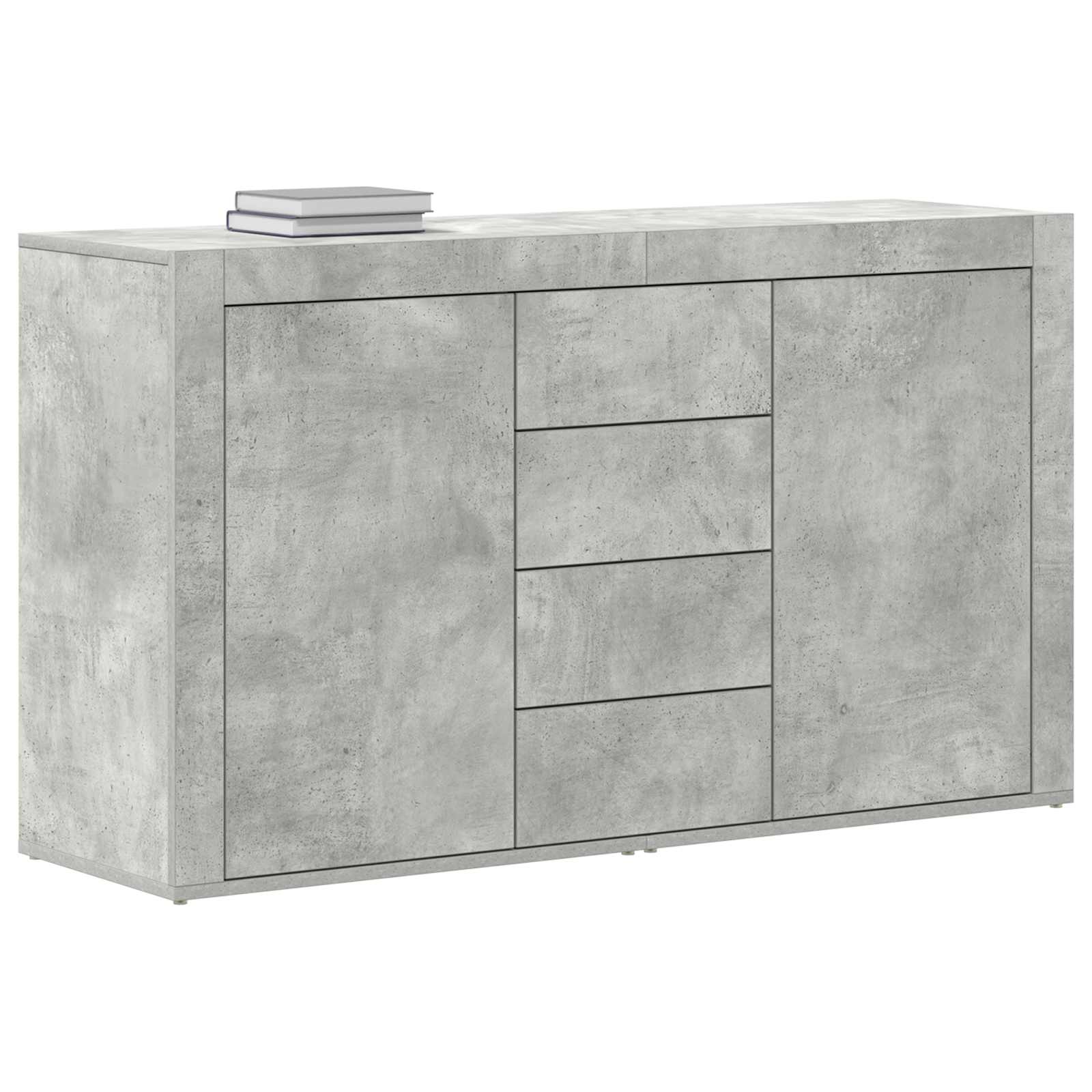 Dressoir met lade Beton Grijs 120 x 36 x 69 cm Bewerkt hout