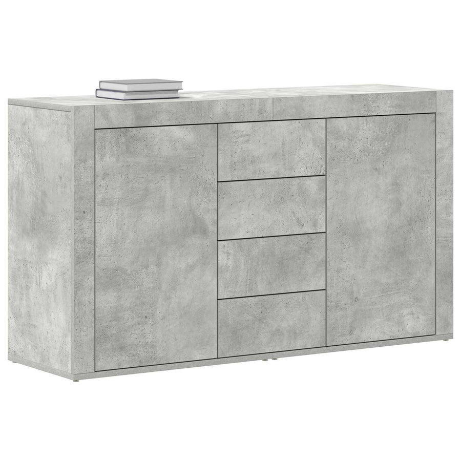 Dressoir met lade Beton Grijs 120 x 36 x 69 cm Bewerkt hout