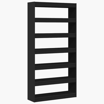 Boekenkast Zwart 100 x 30 x 198 cm Bewerkt hout
