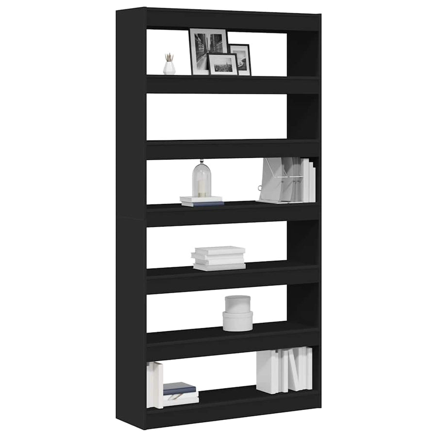 Boekenkast Zwart 100 x 30 x 198 cm Bewerkt hout