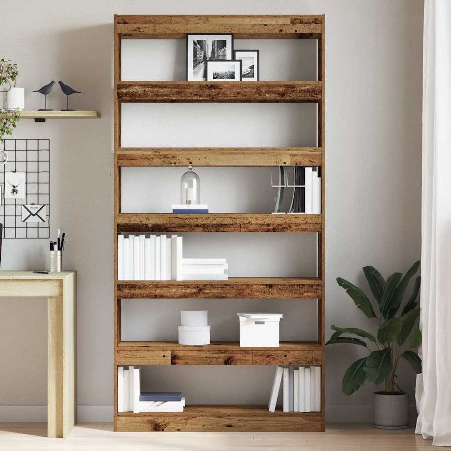 Boekenkast Afvalhout 100 x 30 x 198 cm Bewerkt hout