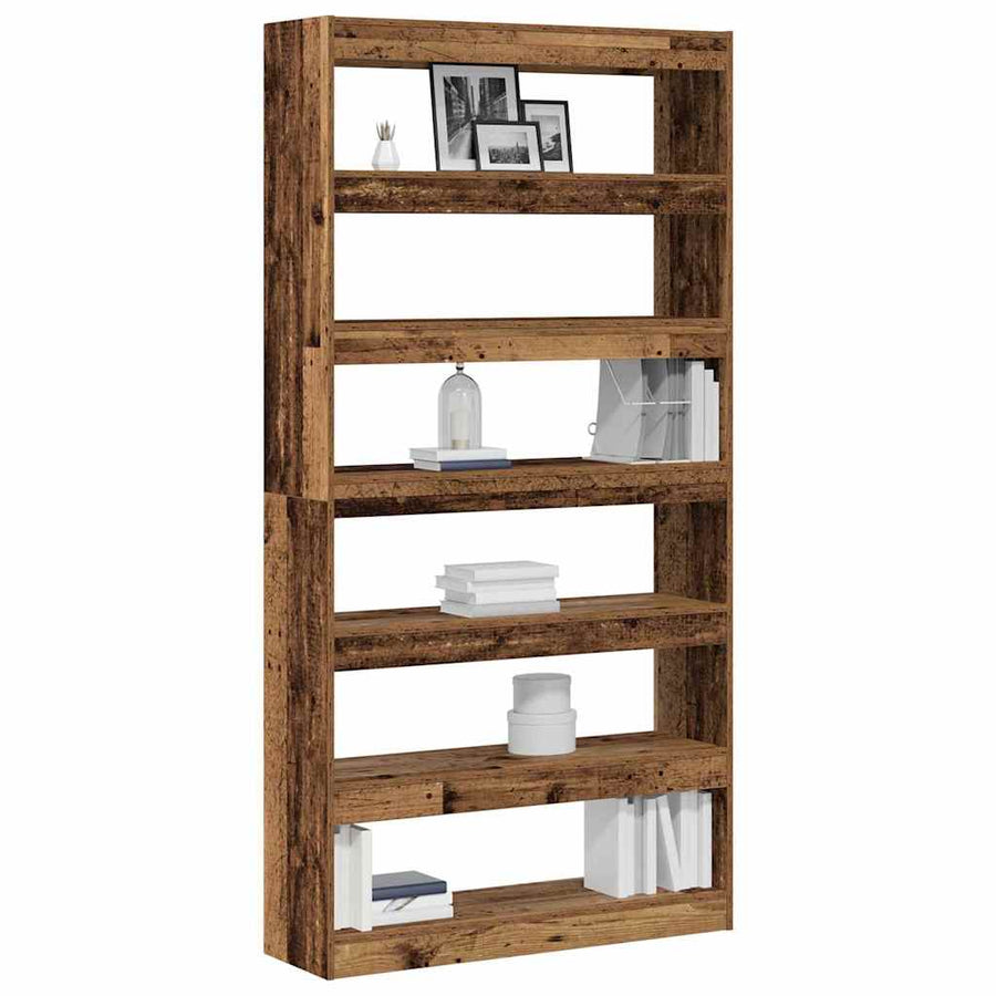 Boekenkast Afvalhout 100 x 30 x 198 cm Bewerkt hout