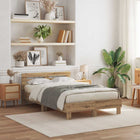 Bedframe 120x200 cm eiken met hoofdeinde