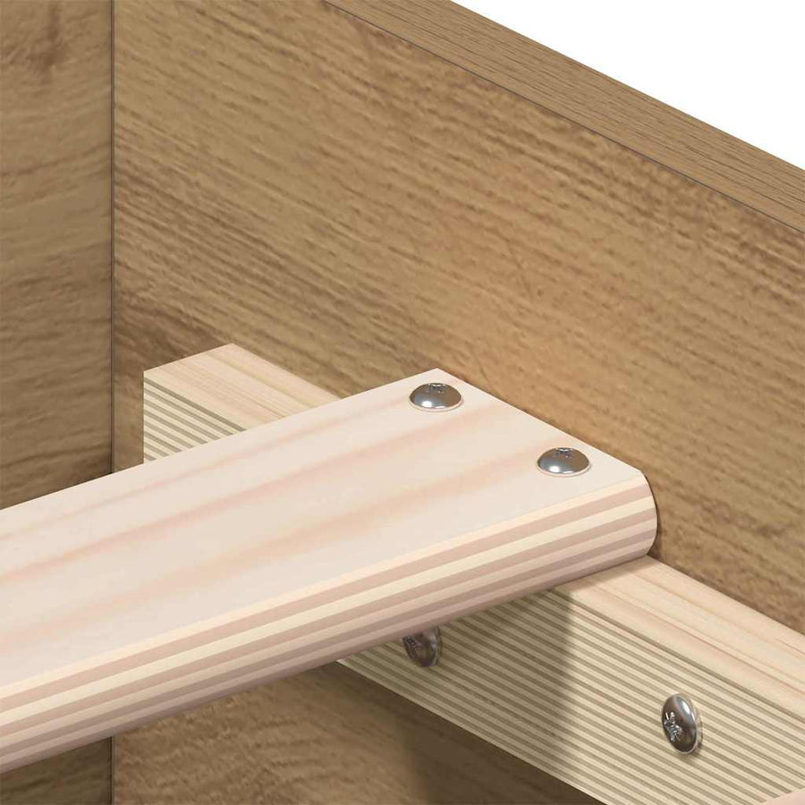 Bedframe met lades artisanaal eikenkleurig 160 x 200 cm