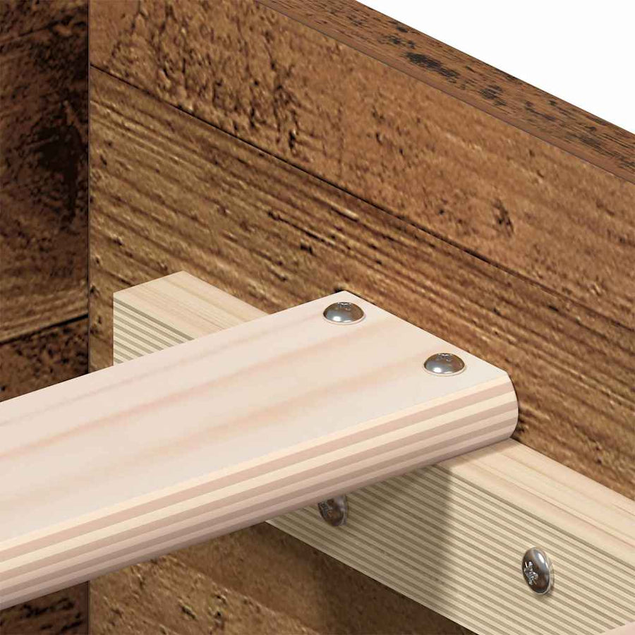 Bedframe met lade met opslag Oud Hout 140 x 200 cm Bewerkt hout
