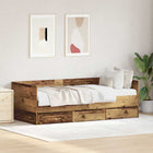 Daybed with Headboard Old Wood 90 x 190 cm Treated Wood