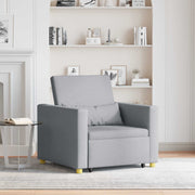 Slaapbank eenpersoons lichtgrijs 90x165x87 cm