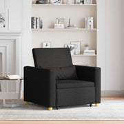 Slaapbank eenpersoons 90x165x87 cm stof zwart