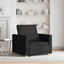 Uittrekbaar slaapbank eenpersoons Zwart 90 x 165 x 87 cm Stof