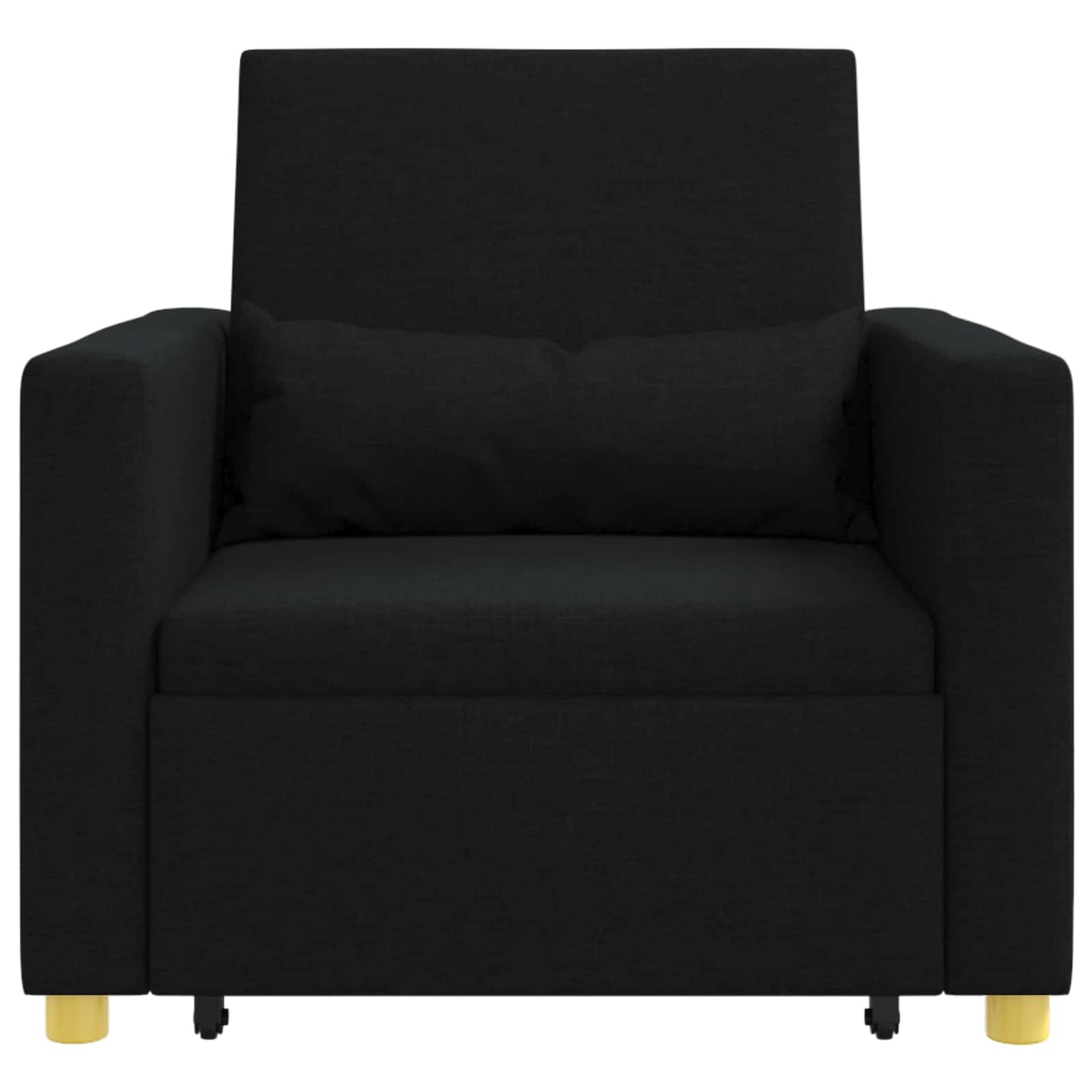 Uittrekbaar slaapbank eenpersoons Zwart 90 x 165 x 87 cm Stof