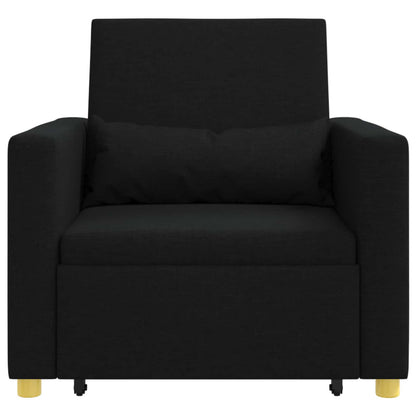Uittrekbaar slaapbank eenpersoons Zwart 90 x 165 x 87 cm Stof