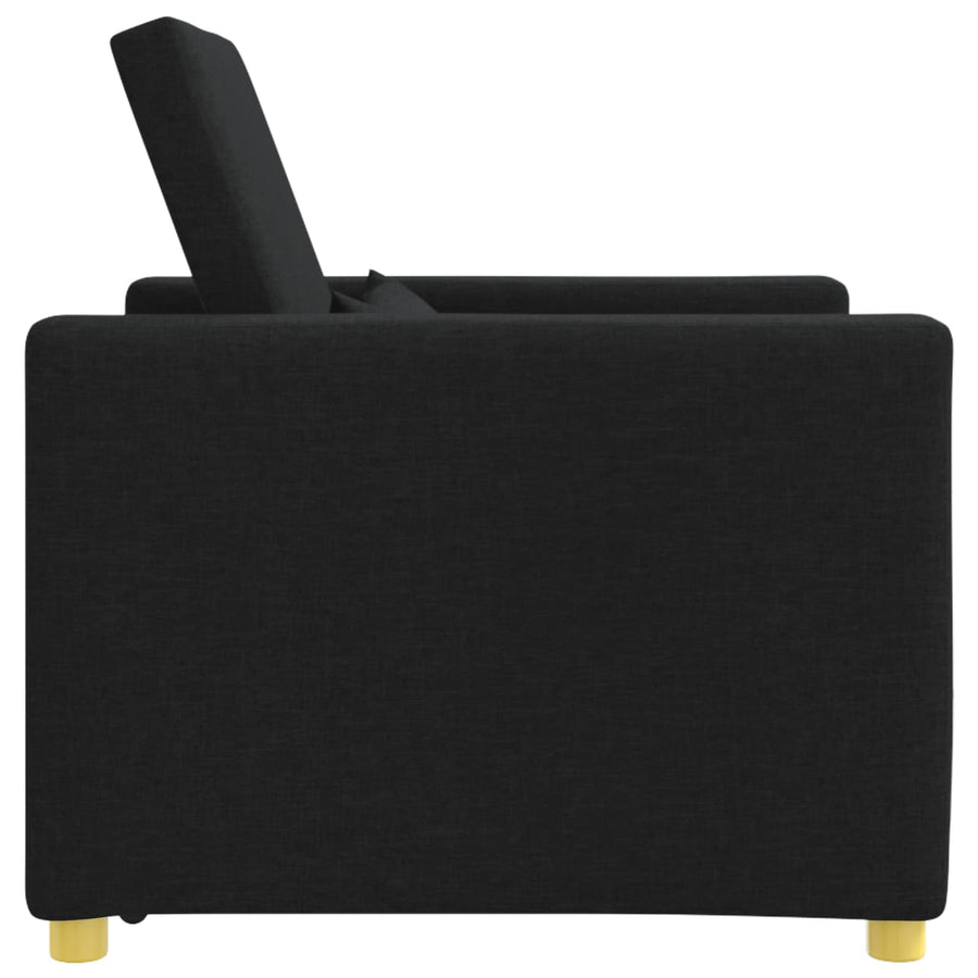 Uittrekbaar slaapbank eenpersoons Zwart 90 x 165 x 87 cm Stof