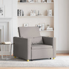 Slaapbank eenpersoons 90x165x87 cm taupe