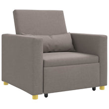 Uittrekbaar slaapbank eenpersoons Taupe 90 x 165 x 87 cm Stof