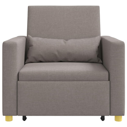 Uittrekbaar slaapbank eenpersoons Taupe 90 x 165 x 87 cm Stof