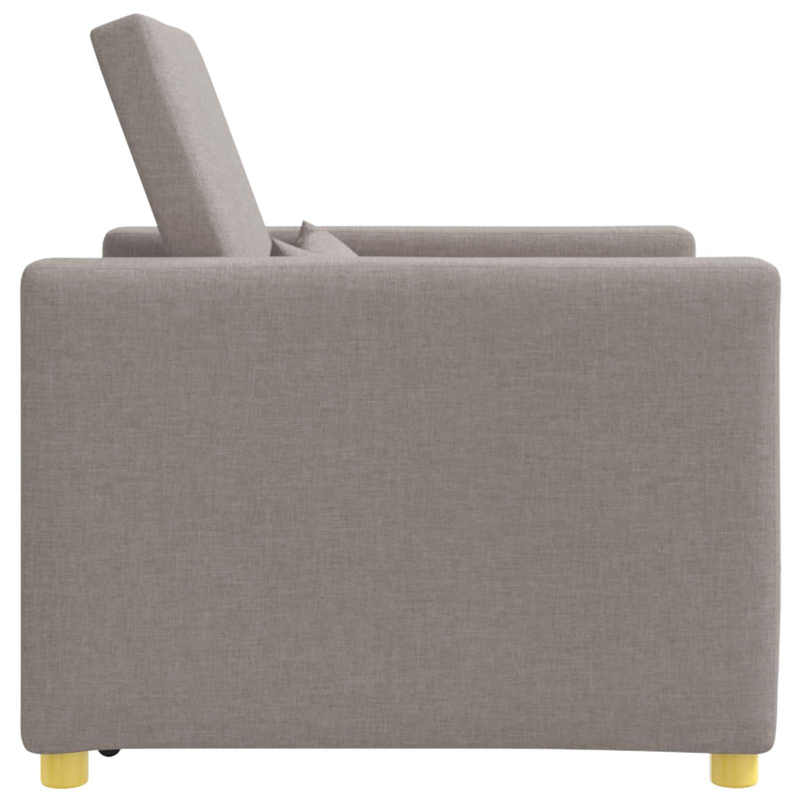 Uittrekbaar slaapbank eenpersoons Taupe 90 x 165 x 87 cm Stof