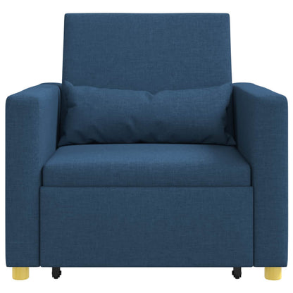 Uittrekbaar slaapbank eenpersoons Blauw 90 x 165 x 87 cm Stof