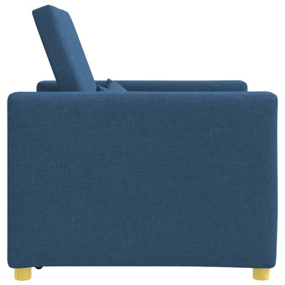Uittrekbaar slaapbank eenpersoons Blauw 90 x 165 x 87 cm Stof