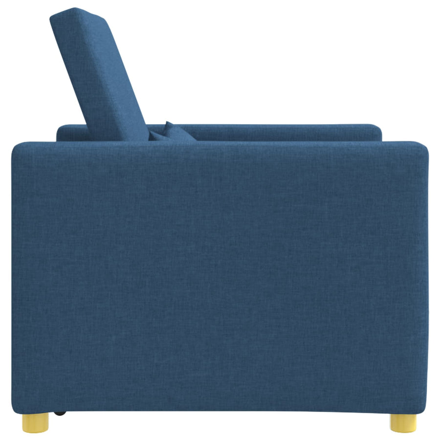 Uittrekbaar slaapbank eenpersoons Blauw 90 x 165 x 87 cm Stof