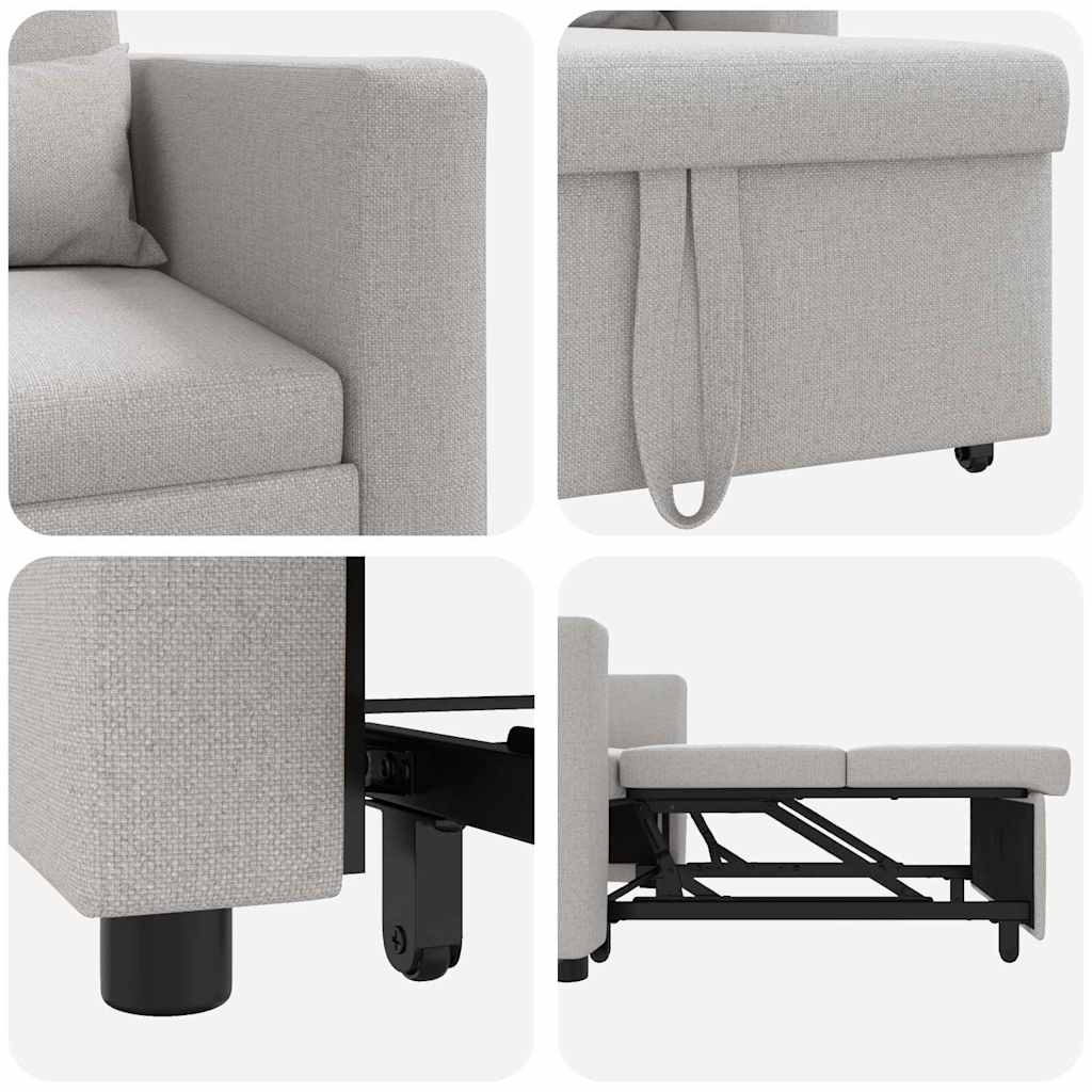 3-in-1 Eenpersoons Sofa Bed Converteerbaar in Cloud Grijs