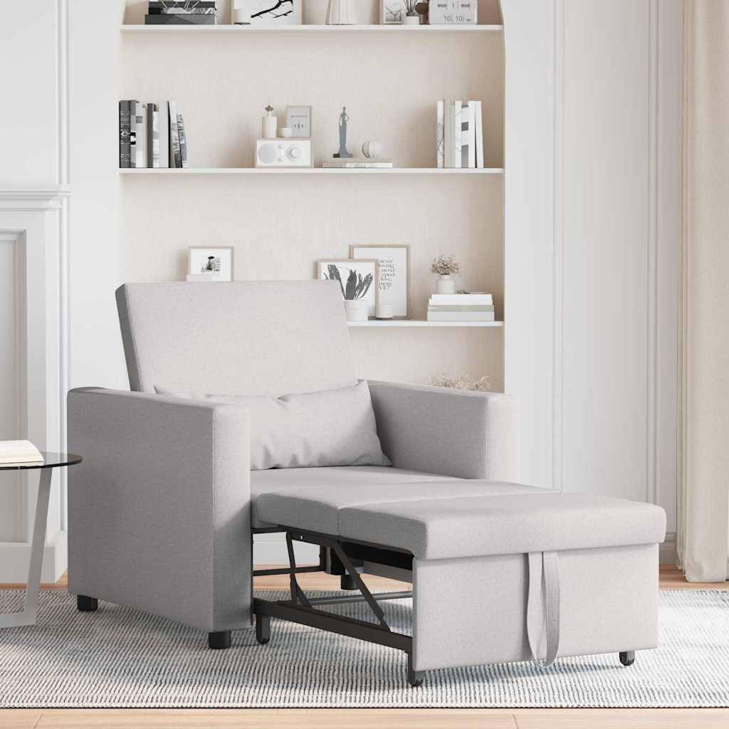 3-in-1 Eenpersoons Sofa Bed Converteerbaar in Cloud Grijs