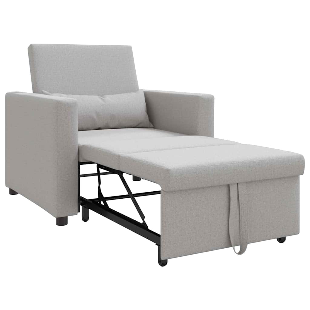 3-in-1 Eenpersoons Sofa Bed Converteerbaar in Cloud Grijs
