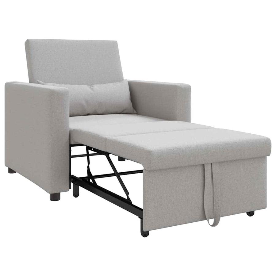 3-in-1 Eenpersoons Sofa Bed Converteerbaar in Cloud Grijs