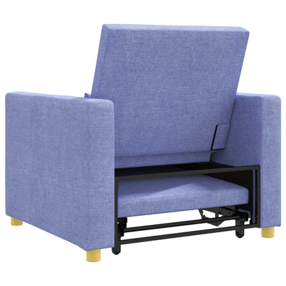Uittrekbaar slaapbank eenpersoons Jeans blauw 90 x 165 x 87 cm
