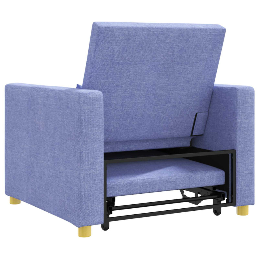 Uittrekbaar slaapbank eenpersoons Jeans blauw 90 x 165 x 87 cm