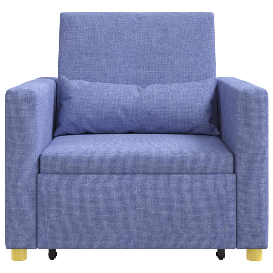 Uittrekbaar slaapbank eenpersoons Jeans blauw 90 x 165 x 87 cm