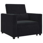 Slaapbank eenpersoons 90x165x87 cm zwart