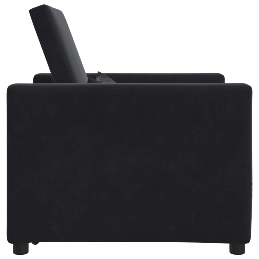 Uittrekbaar slaapbank eenpersoons Zwart 90 x 165 x 87 cm