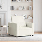 Extendable Sofa Bed Single Cream 90 x 165 x 87 cm