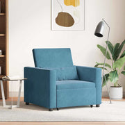 Slaapbank eenpersoons blauw 90x165x87 cm