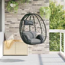 Hangende ei-stoel Antraciet 91.5 x 60 x 110 cm poly rattan