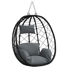 Hangende ei-stoel Antraciet 91.5 x 60 x 110 cm poly rattan