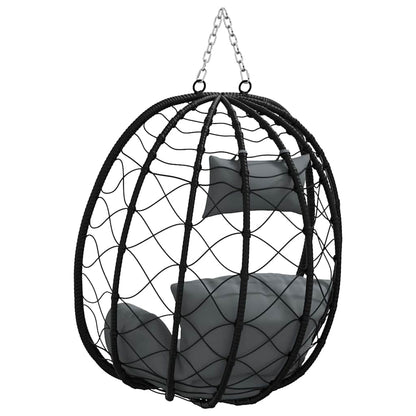 Hangende ei-stoel Antraciet 91.5 x 60 x 110 cm poly rattan
