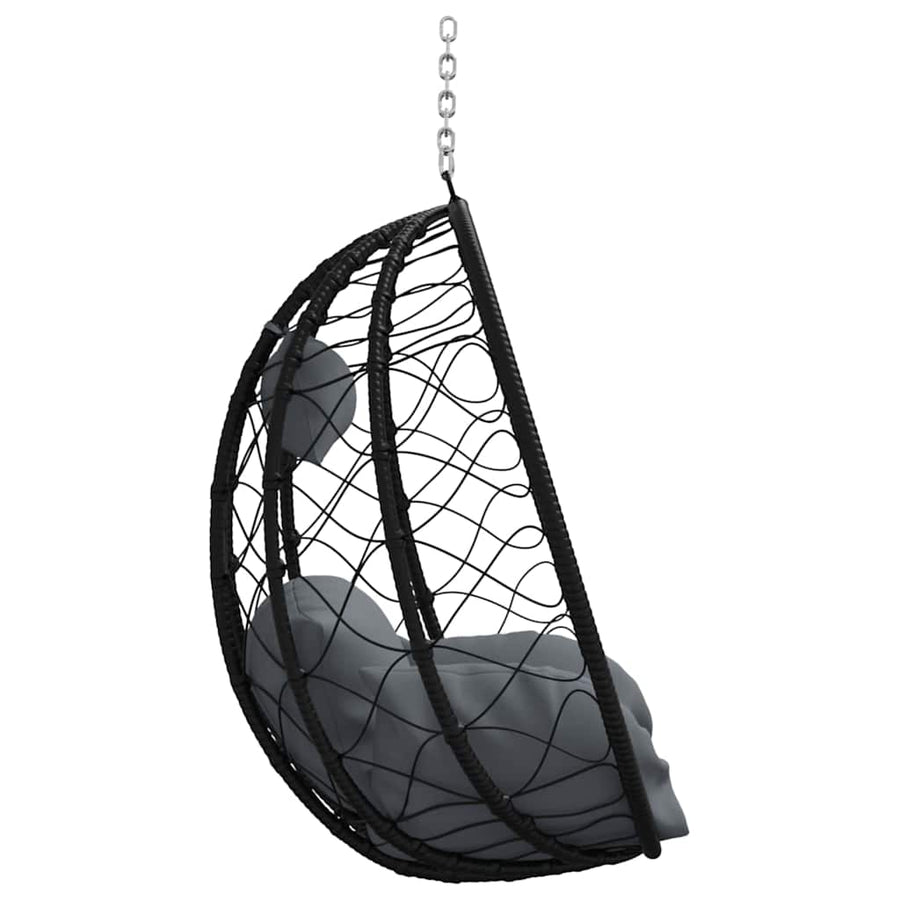 Hangende ei-stoel Antraciet 91.5 x 60 x 110 cm poly rattan
