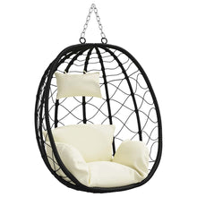 Hangende ei-stoel Crèmewit 91,5 x 60 x 110 cm poly rattan